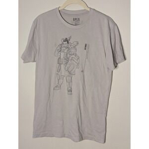 Apex Legends Gibraltar Graphic Tee Shirt Grey Mens Small EA Video Game Merch